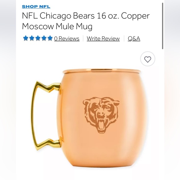RARE NFL Chicago Bears 16 oz. Copper Moscow Mule Mug collectible - Picture 3 of 8